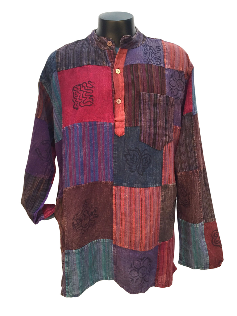 Patchwork Cotton Shirt XL