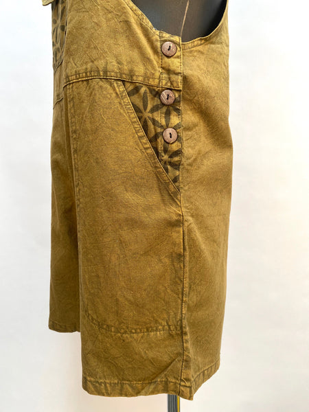 Short Stonewashed cotton overalls