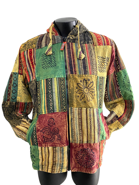 Block printed patchwork Jacket Size S
