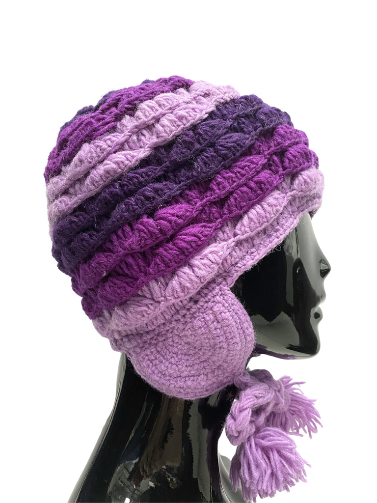 Wool Crochet winter hat