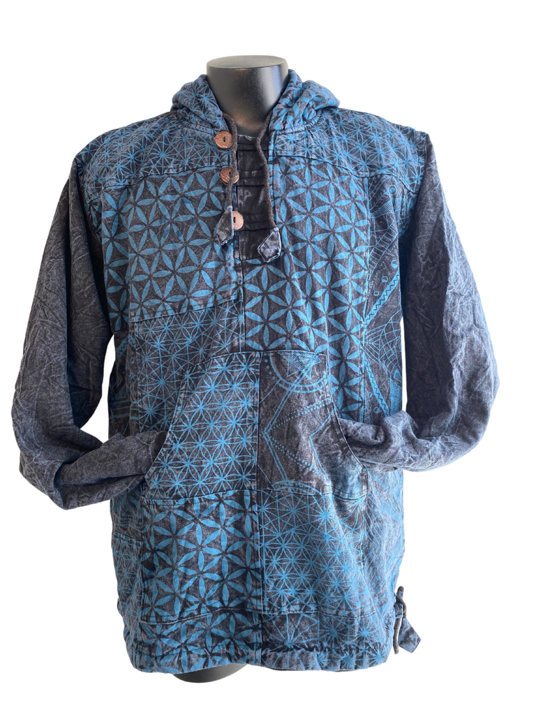 Geo/Flower of Life Patch Pullover