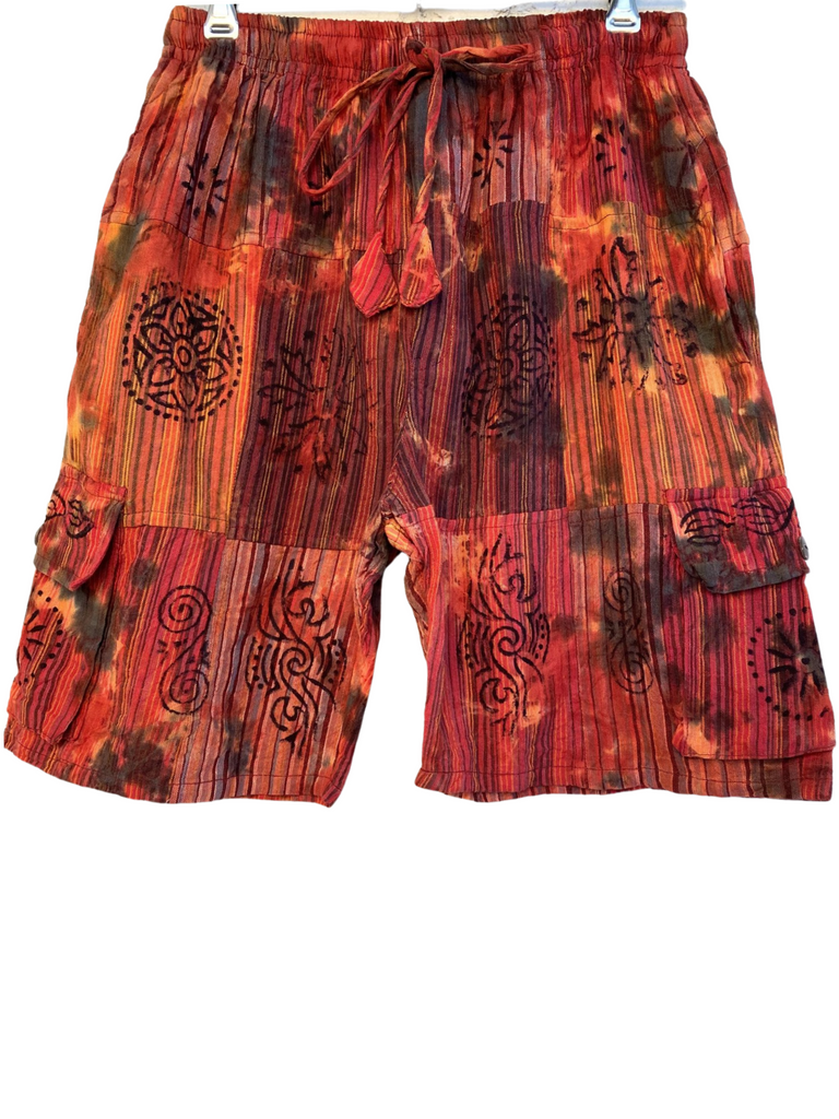 Tie Dyed patchwork shorts