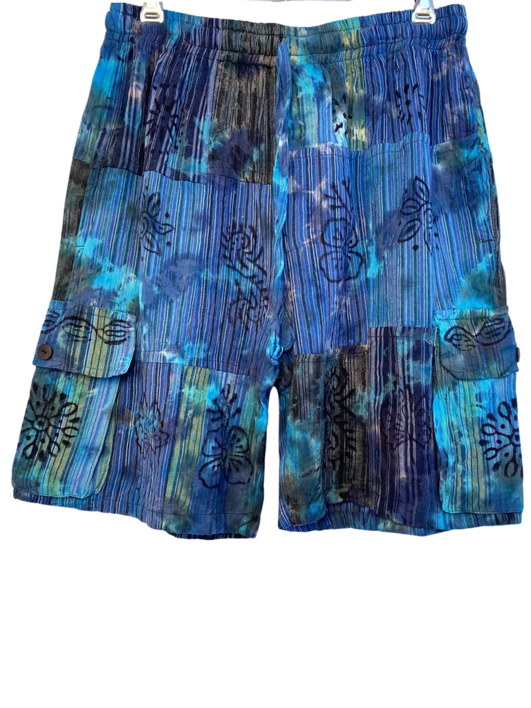 Tie Dyed patchwork shorts