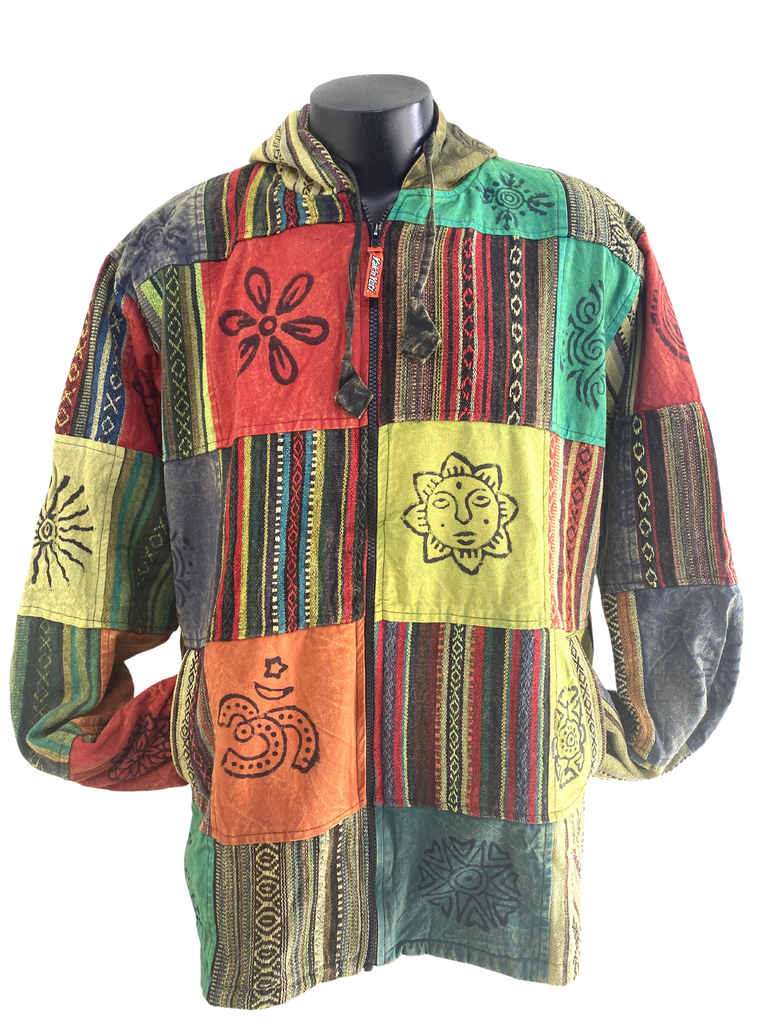 Block printed patchwork Jacket Size XL