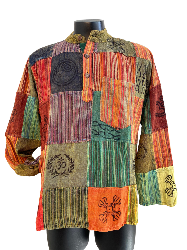 Patchwork Cotton Shirt S