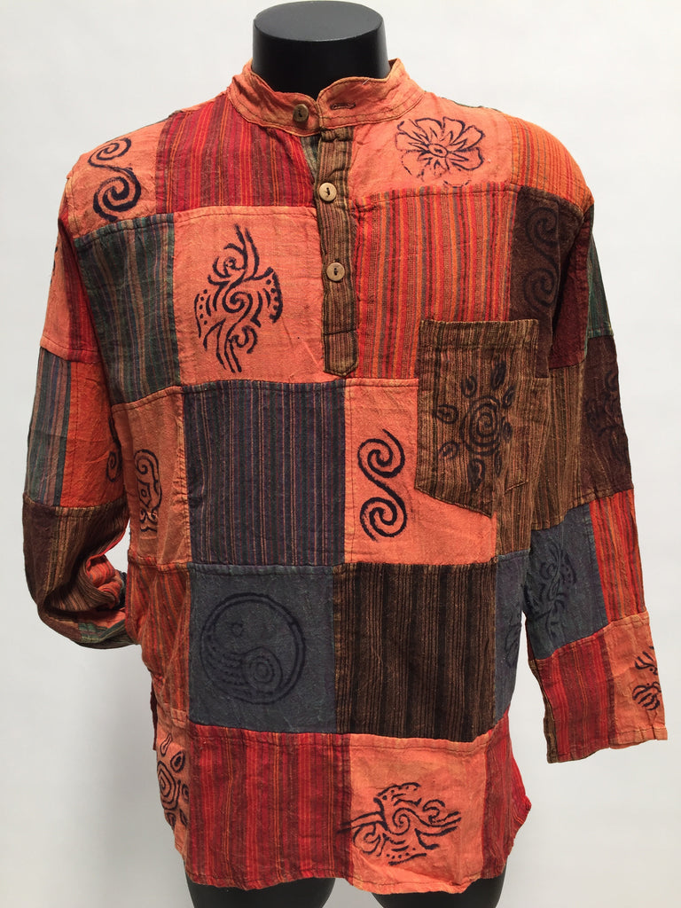 Patchwork Cotton Shirt M