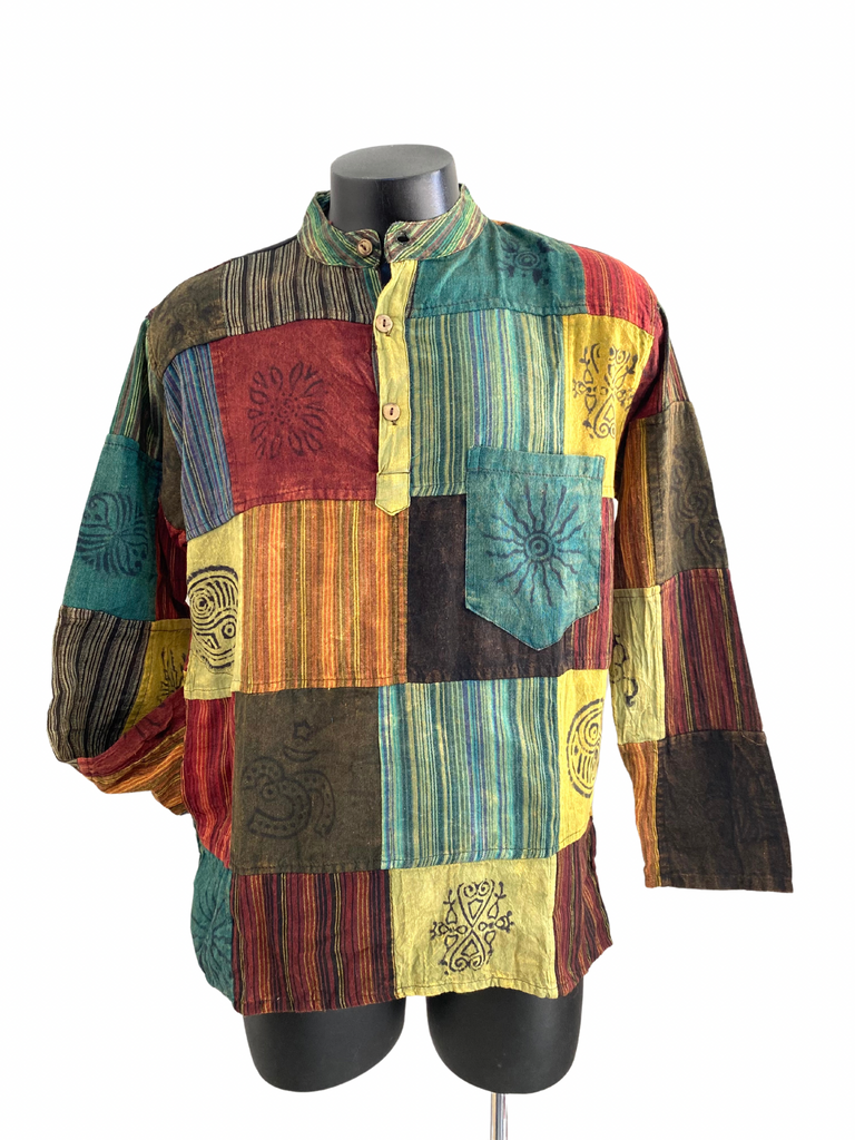 Patchwork Cotton Shirt S