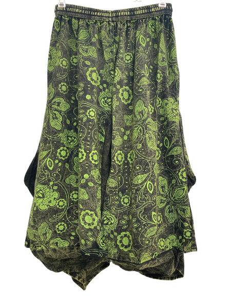 Shaped Floral Print Skirt
