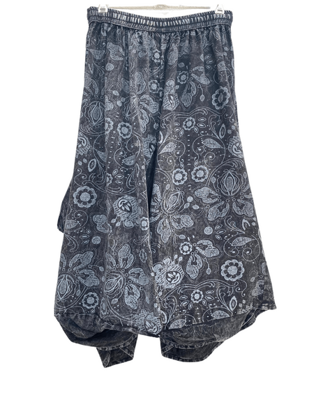 Shaped Floral Print Skirt
