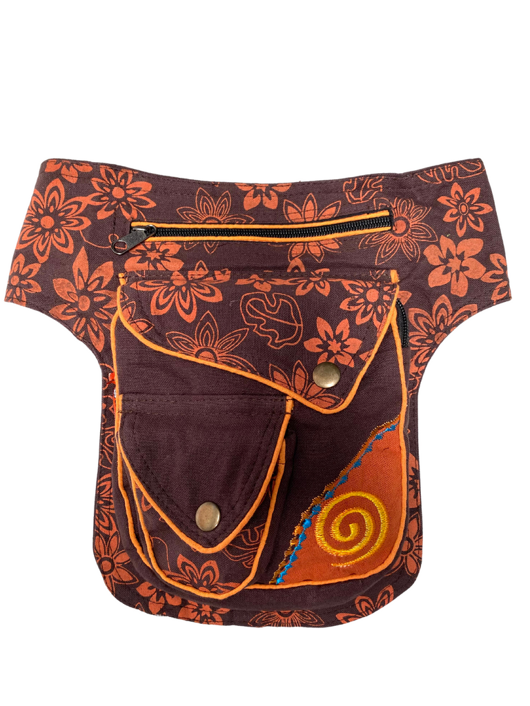 Cotton hip bag embroidered