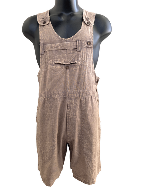 Short Stonewashed cotton overalls