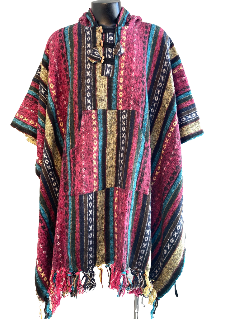 Poncho brushed Gheri cotton