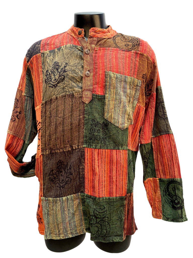Patchwork Cotton Shirt M