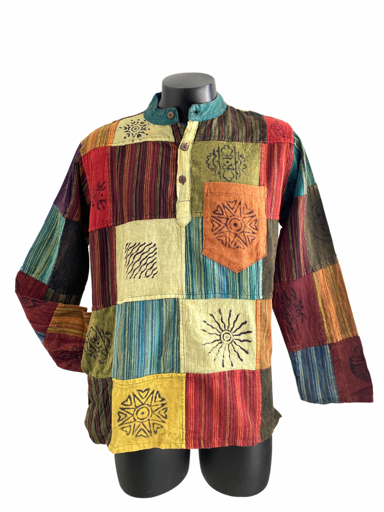Patchwork Cotton Shirt S