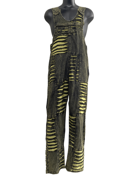 Razor cut straight leg overalls