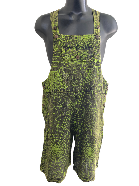 Short Zodiac/Web print overalls