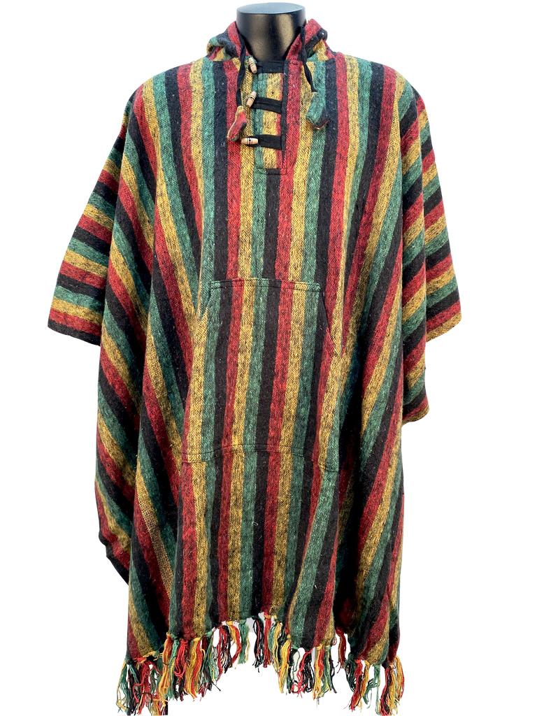 Poncho brushed Gheri cotton