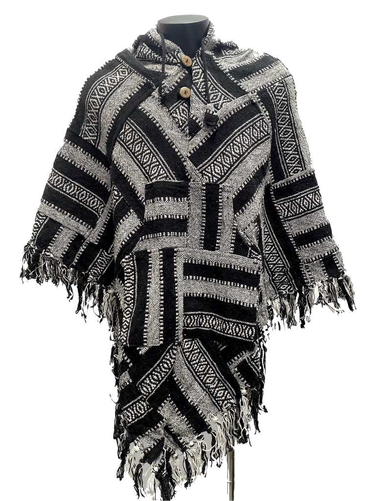 Two tone Gheri Poncho
