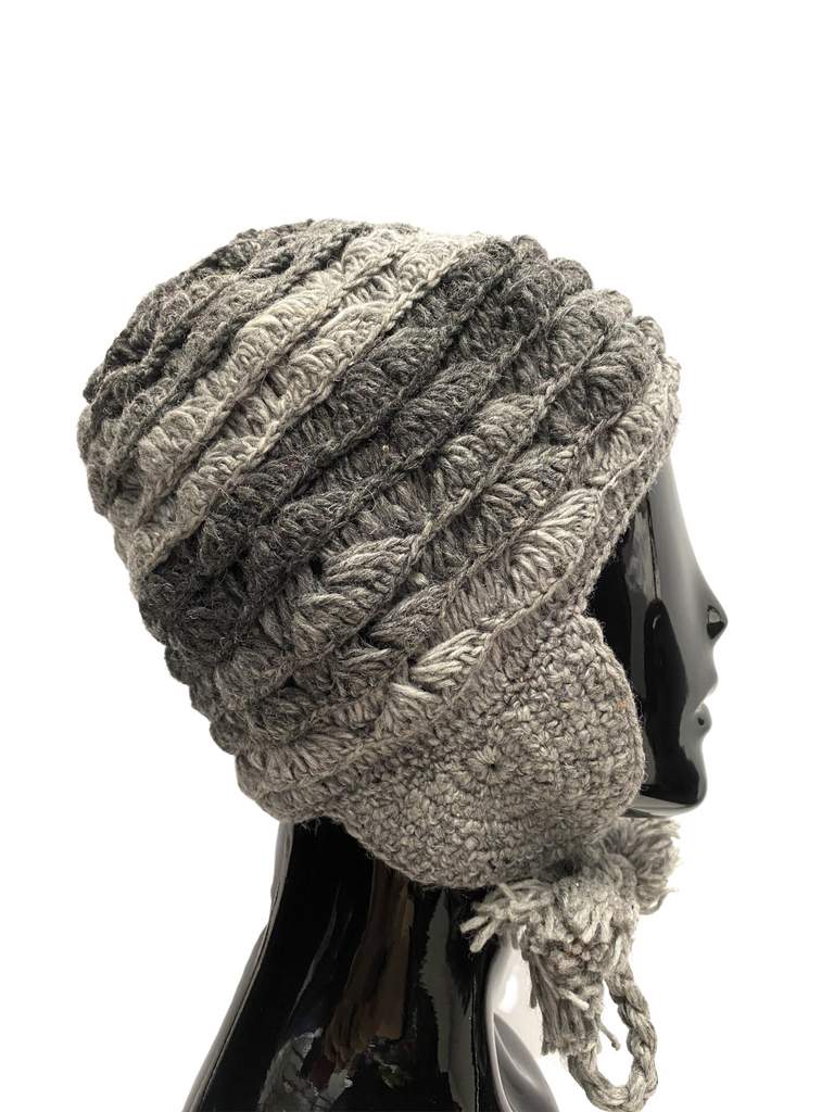 Wool Crochet winter hat