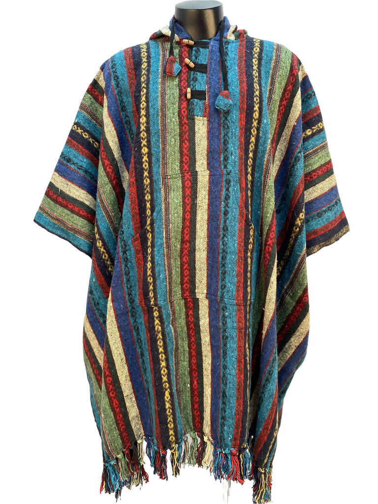 Poncho brushed Gheri cotton