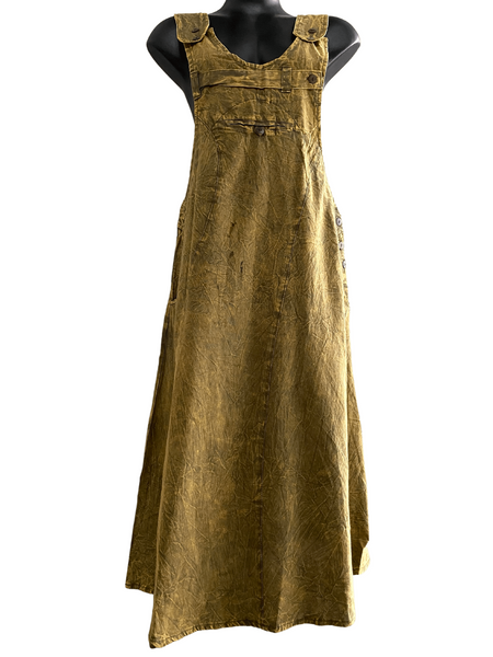 Long stonewashed pinafore