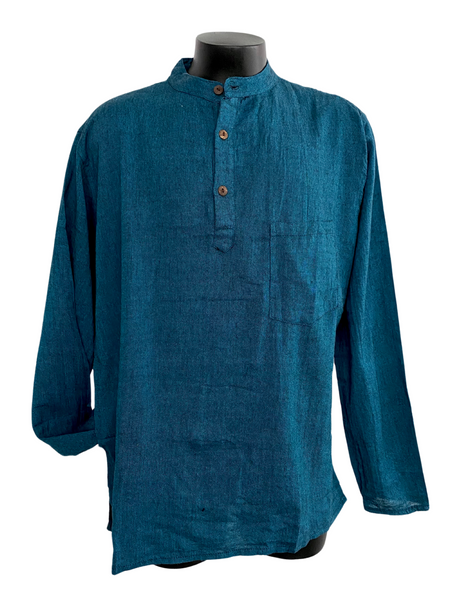 Cotton Shirt Teal Blue