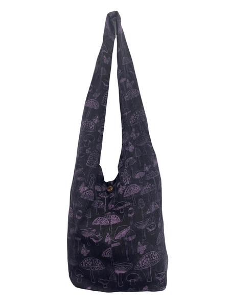 Stonewashed Mushroom print shoulder bag