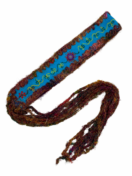 Cotton and recycled silk belt