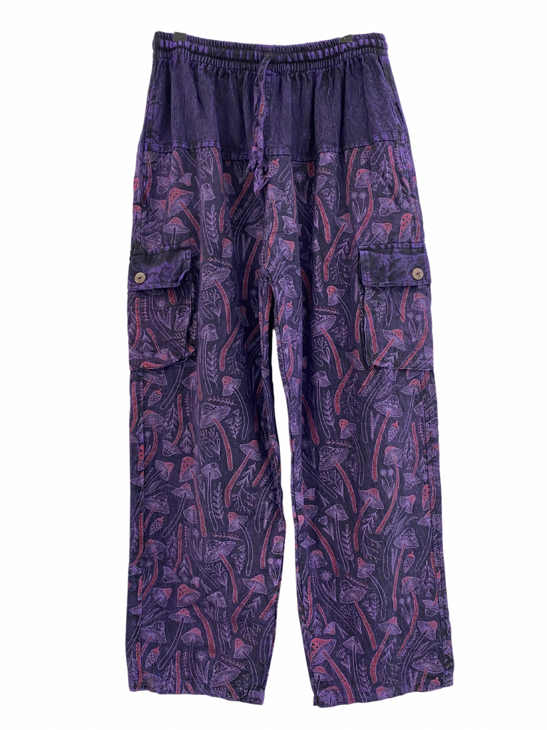 Mushroom print cargo pants