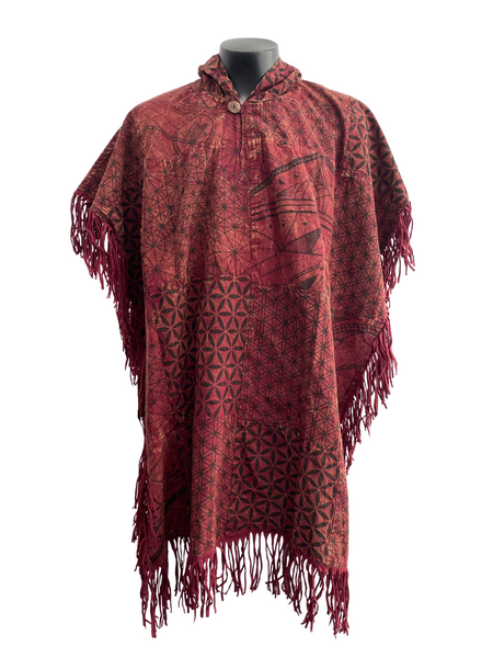 Geo/Flower of Life Patchwork Poncho Square