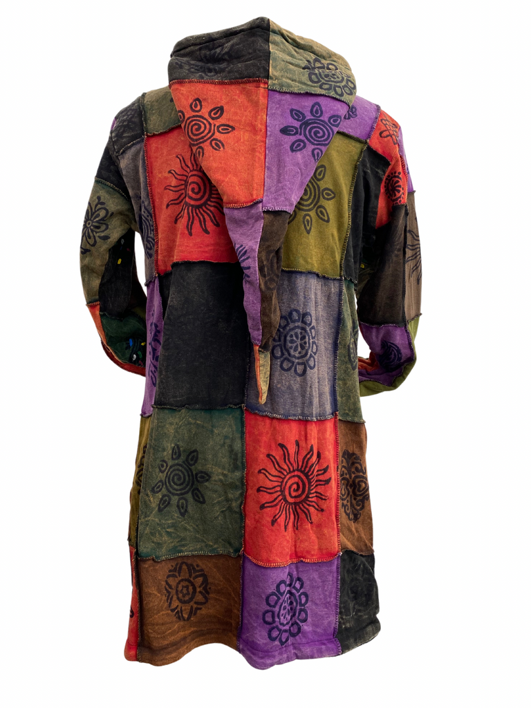 Hooded patchwork jackets sales