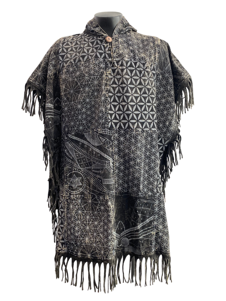 Geo/Flower of Life Patchwork Poncho Square