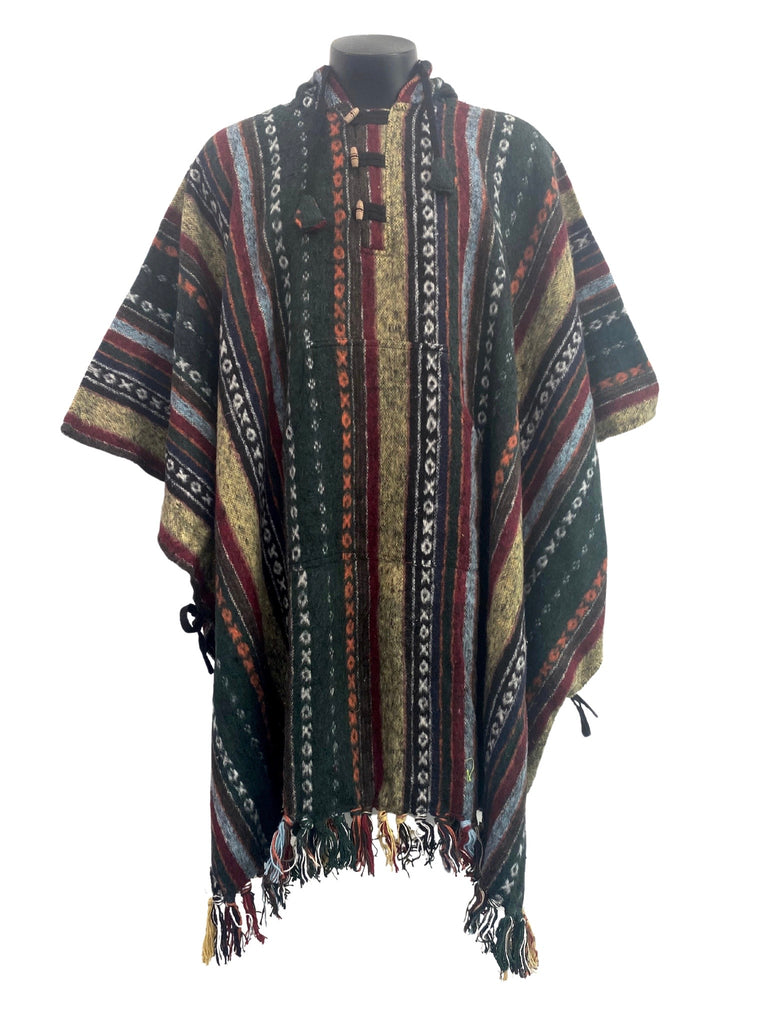 Poncho brushed Gheri cotton