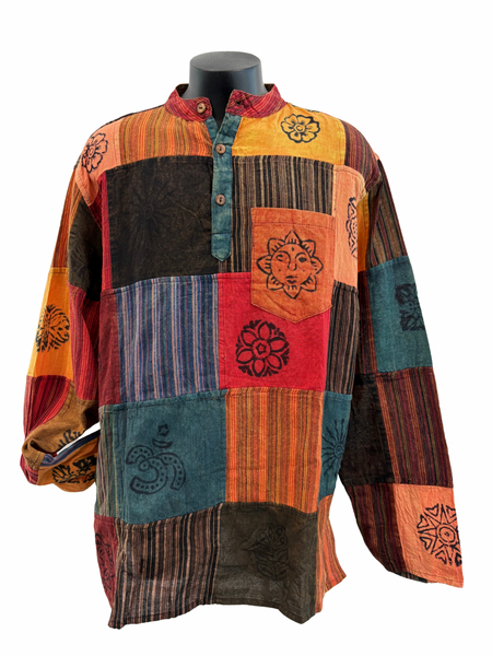 Patchwork Cotton Shirt XXL