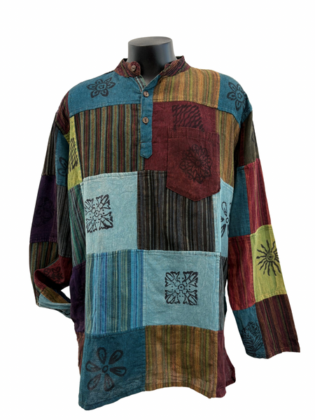 Patchwork Cotton Shirt XXL