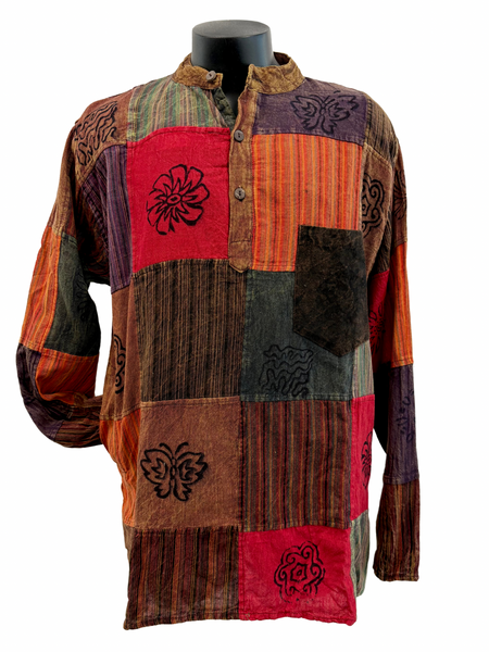 Patchwork Cotton Shirt XXL