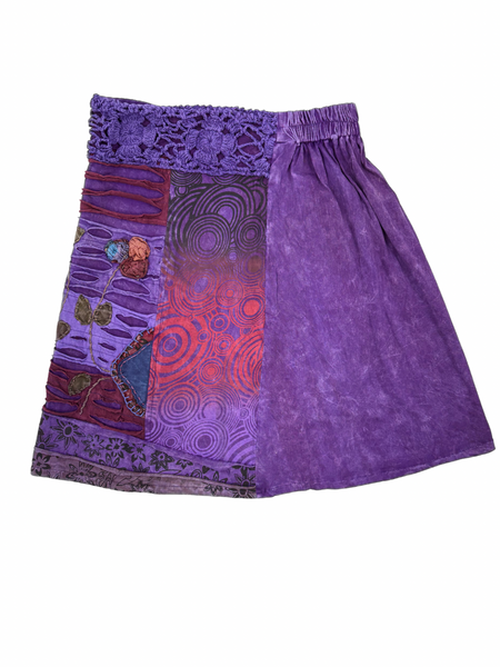 Short razor cut skirt Purple