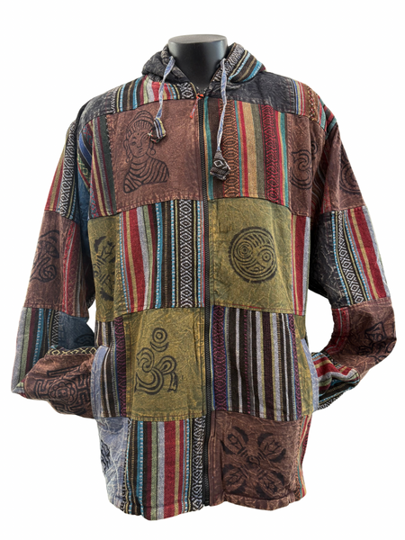 Block printed patchwork Jacket Size XXL