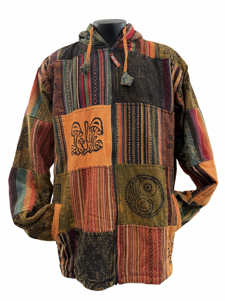 Block printed patchwork Jacket Size XXL