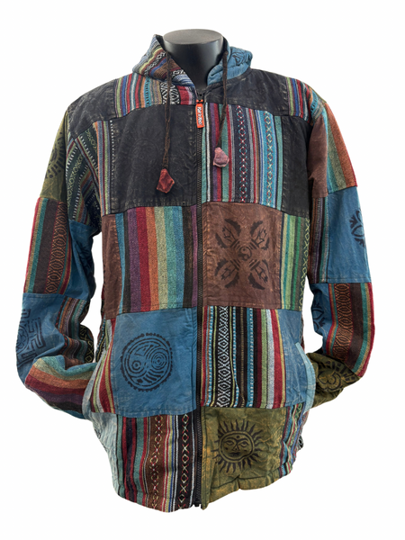 Block printed patchwork Jacket Size XL