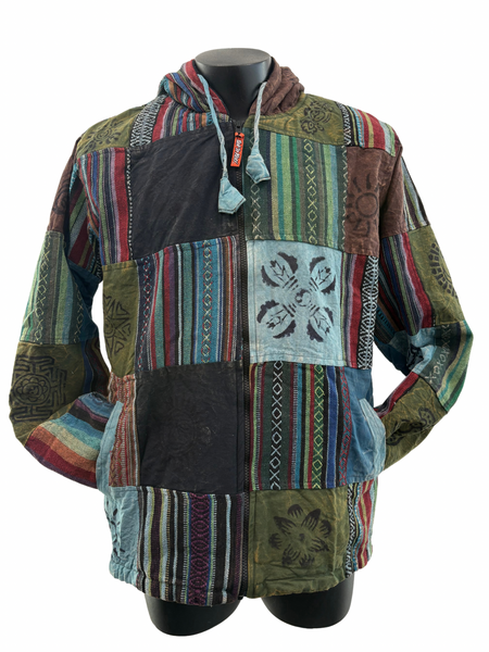 Block printed patchwork Jacket Size M