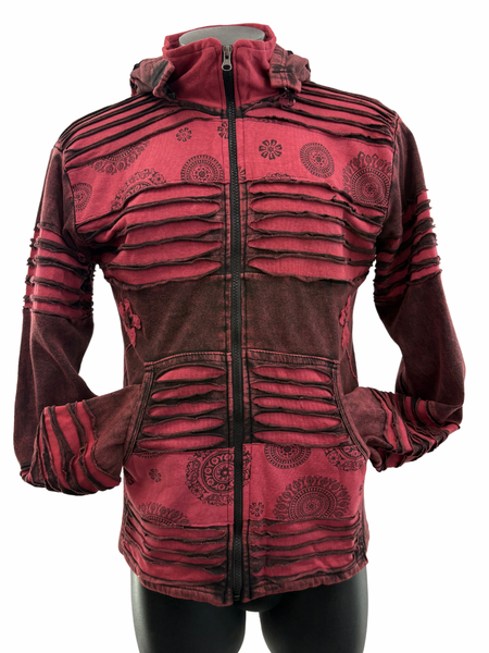 Knit Razor cut Jacket Maroon