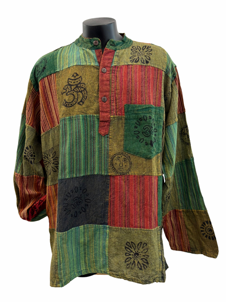 Patchwork Cotton Shirt XL