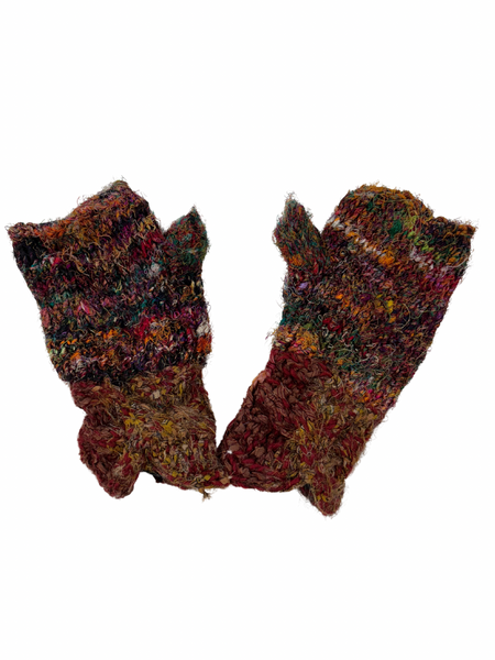 Hand warmers recycled silk