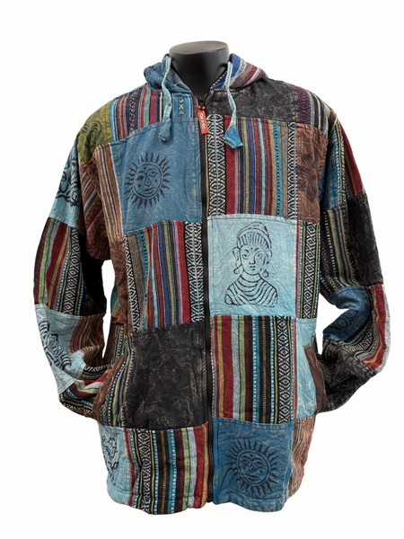 Block printed patchwork Jacket Size XXL