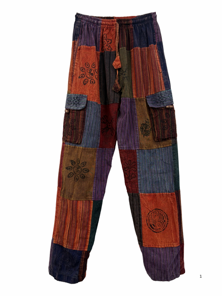 Patchwork cargo pants L