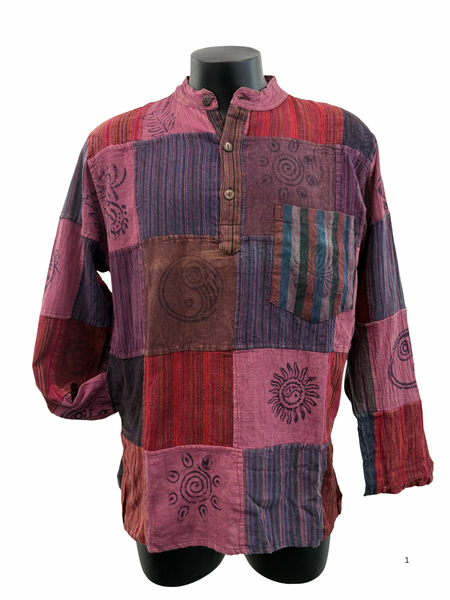Patchwork Cotton Shirt M