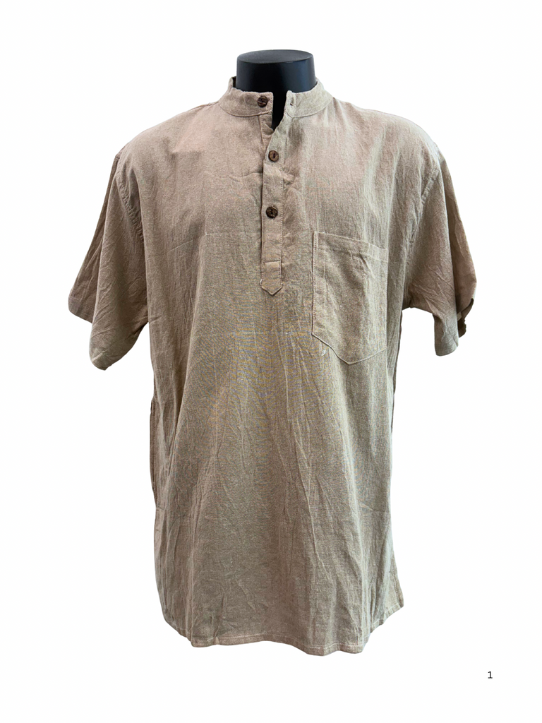 Cotton Short Sleeve Shirt Natural
