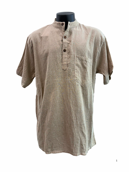 Cotton Short Sleeve Shirt Natural
