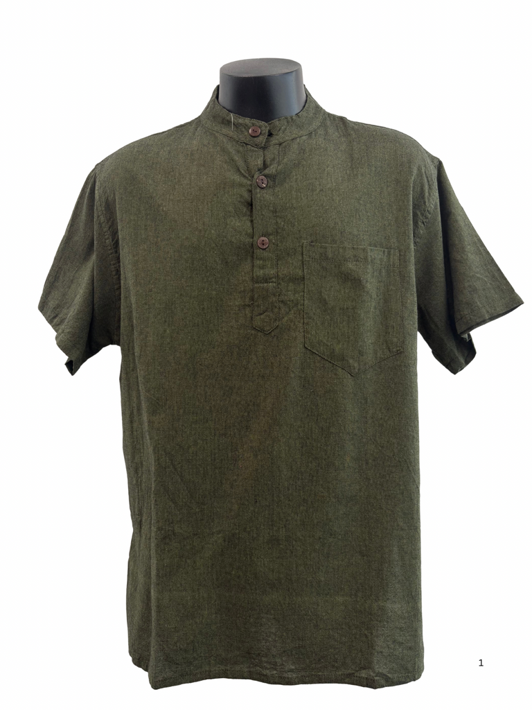 Cotton Short Sleeve Shirt Green